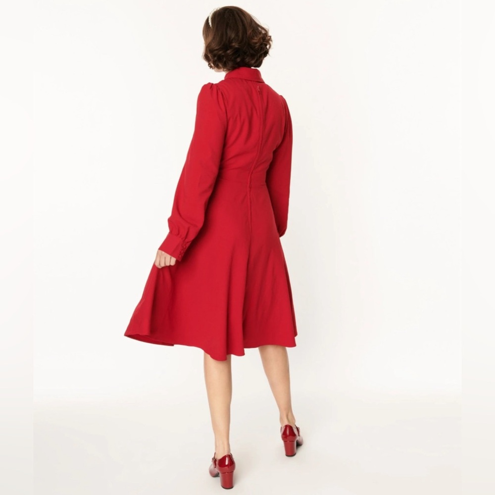 Hell Bunny Scarlet Midi Dress with Button Accents - Picture 5 of 14